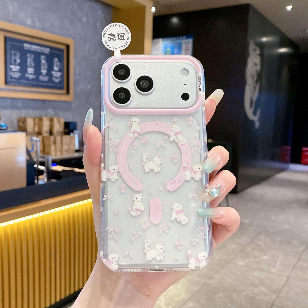 iPhone11Pro Colorful Glitter Magnetic Phone Case Cute Animal Apple 11 Puppy Protective Case