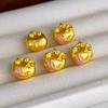 Goldene Glückskoi Lotus Anhänger Halskette - Chinesischer Nationaler Trend Stil
