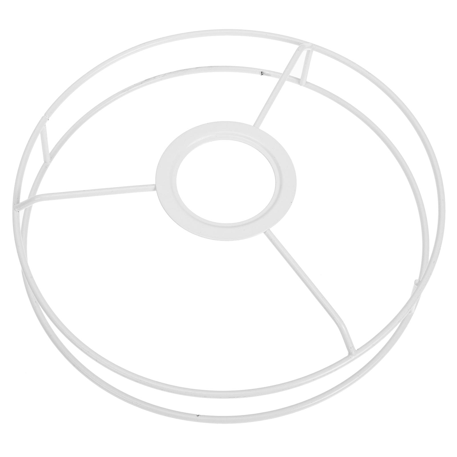 

Round Lampshade Frames Metal Wire Lamp Cover Ring Support For Holder Shades Lighting Accessories Ceiling Lamp Shade Frame білий
