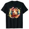 Watercolor Headphones Funny Guinea Pig Pet Owner Tee Tops Round Neck ShortSleeve Fashion Tshirt Clothing Casual Basic Tshirts