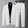 Men's Spring Fashion Slim Fit Suit: Korean Style Long Sleeve Two-Piece Set