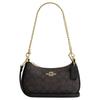 Teri 20 Classic Monogram Zip Closure Synthetic Leather Handheld Crossbody Shoulder Bag Small Women Bags Black CW323-IMXAQ