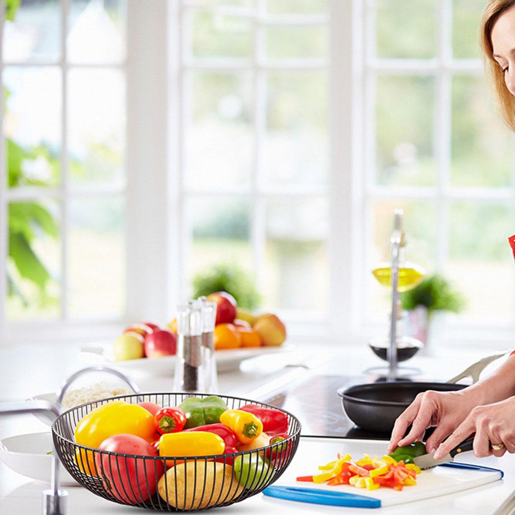 Allsidig Fruktkurv For Praktisk Oppbevaring Av Frukt Elegant Utseende Metall Fruktkurv gull