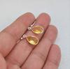 Natural Citrine Earring- Handmade Silver Earring-Teardrop Citrine Earring-925 Sterling Silver Earring-Yellow Stone Earring-Gift for her