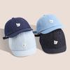 Süßer Baby Cartoon Denim Baseballkappe Kurzer Schirmmütze für Kleinkind Junge Mädchen Sommer Sonnenschutz Kinder Schirmmützen