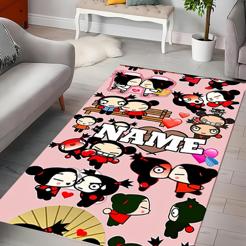 Custom personalization Pucca Area Rug - Perfect For Kitchen, Bathroom,Laundry Room Decor Large Size Available,Gift All Seasons