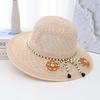 Summer new women's big edge straw hat bow breathable sunscreen sun hat outdoor UV protection sun hat