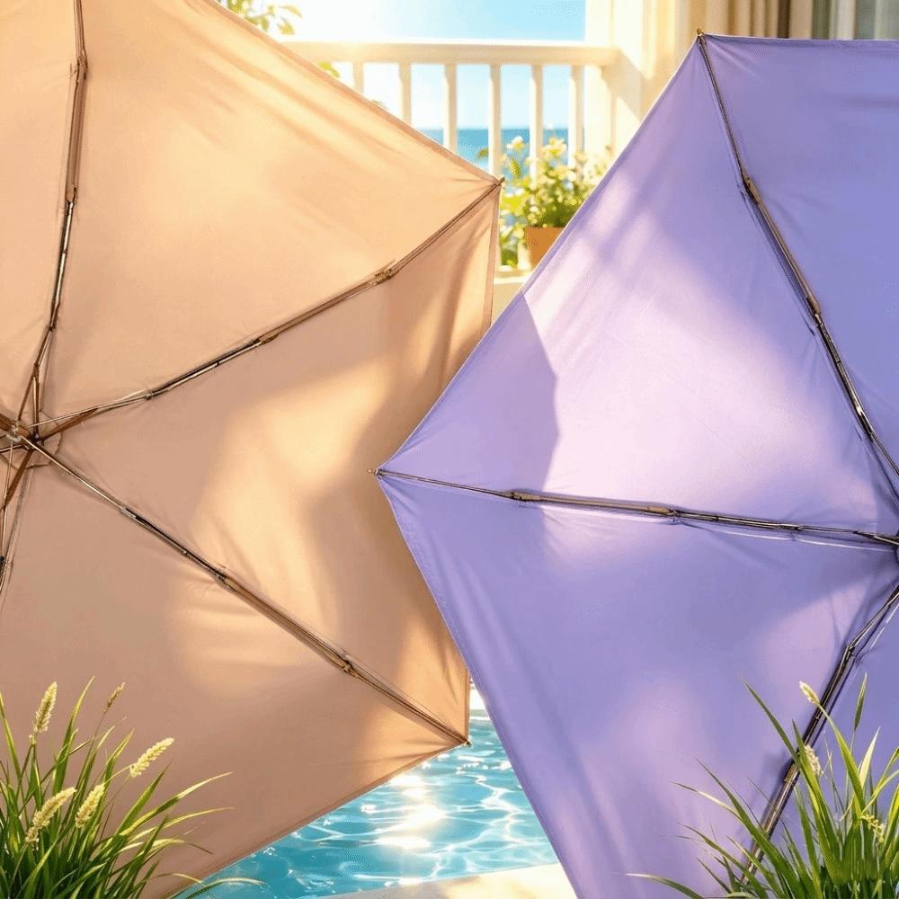 Manual Portable Umbrella UV Protection Sunshade Umbrella Dual-Use Sun Rain Umbrella  Beach
