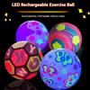 Luminous Football Flash Basketball Racket Racket Cordless Fitness Swing Inflatable Elastic Ball Children's Toy