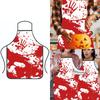 Frightening Adult Apron with Blood Splatter Halloween Party and Cooking Costume Horror Clothing for Pranks and Cosplay