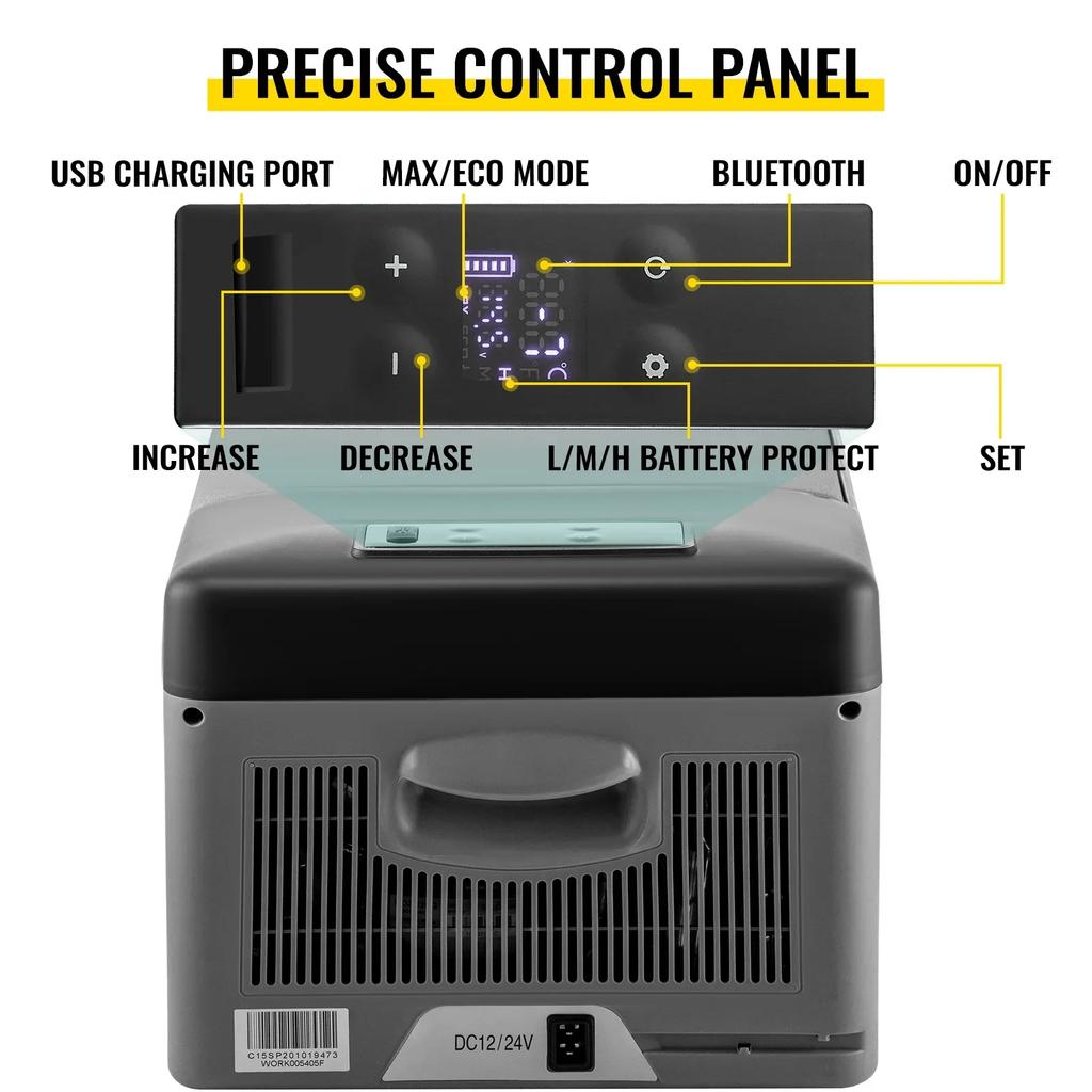 15L Small Fridge Portable Car Freezer Mini Refrigerator Compressor Cooler for Traveling Outdoor Activities