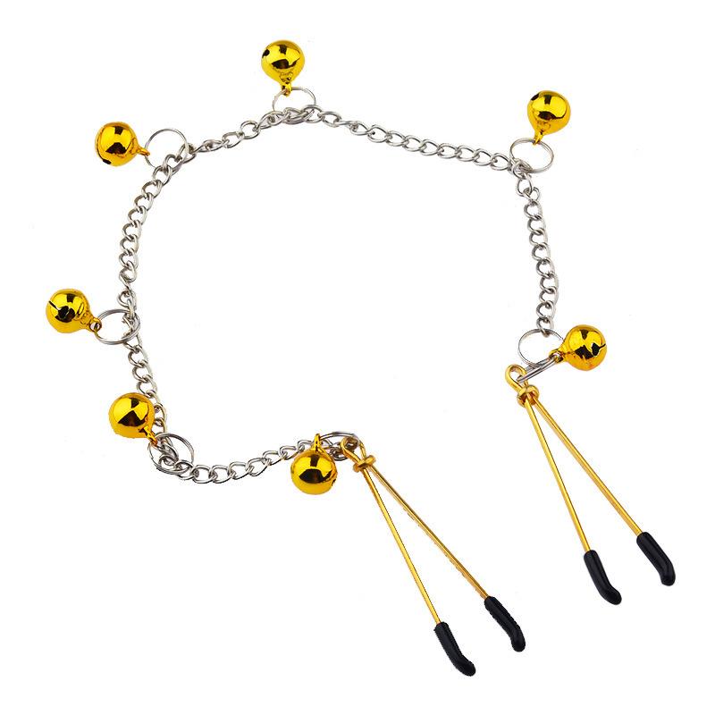 SM Metal Female Nipple V-Shaped Nipple Clamp Labia Clip Mei Mei Clip Adult Sex Product Russian Ozon