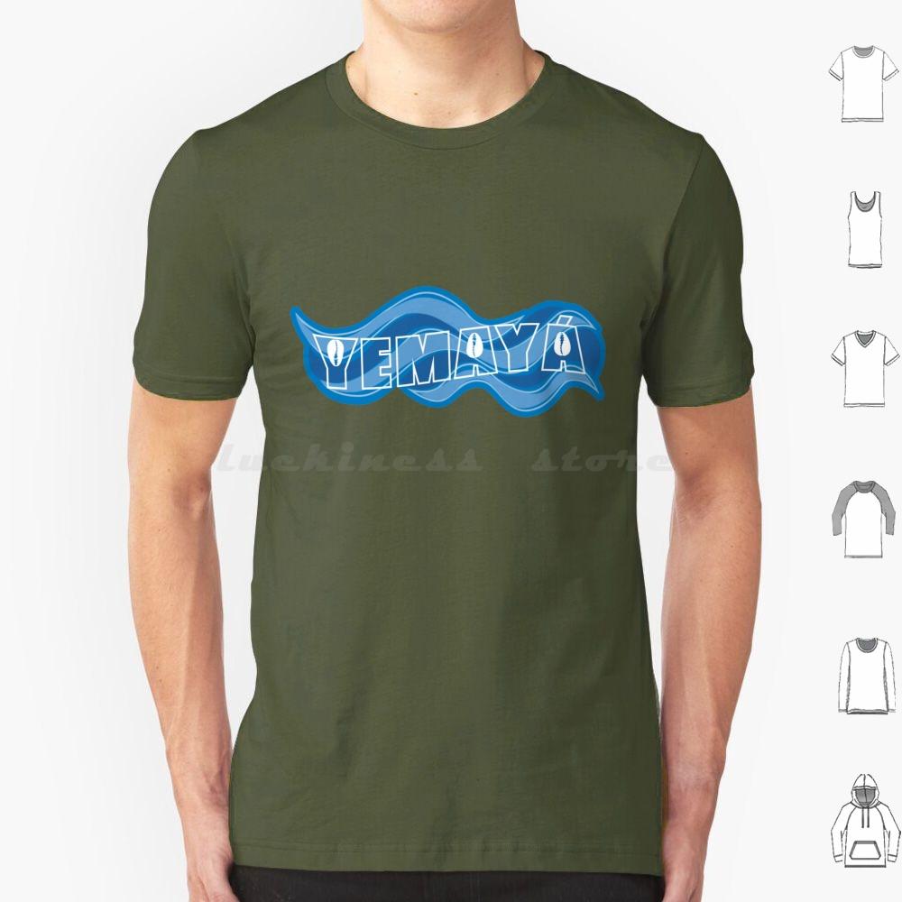 Yemaya Name And Waves 02 T Shirt Big Size 100% Cotton Yemaya Waves Yemanya Yemoya Iemanja Ocean Orisha Santeria Santeriacubana