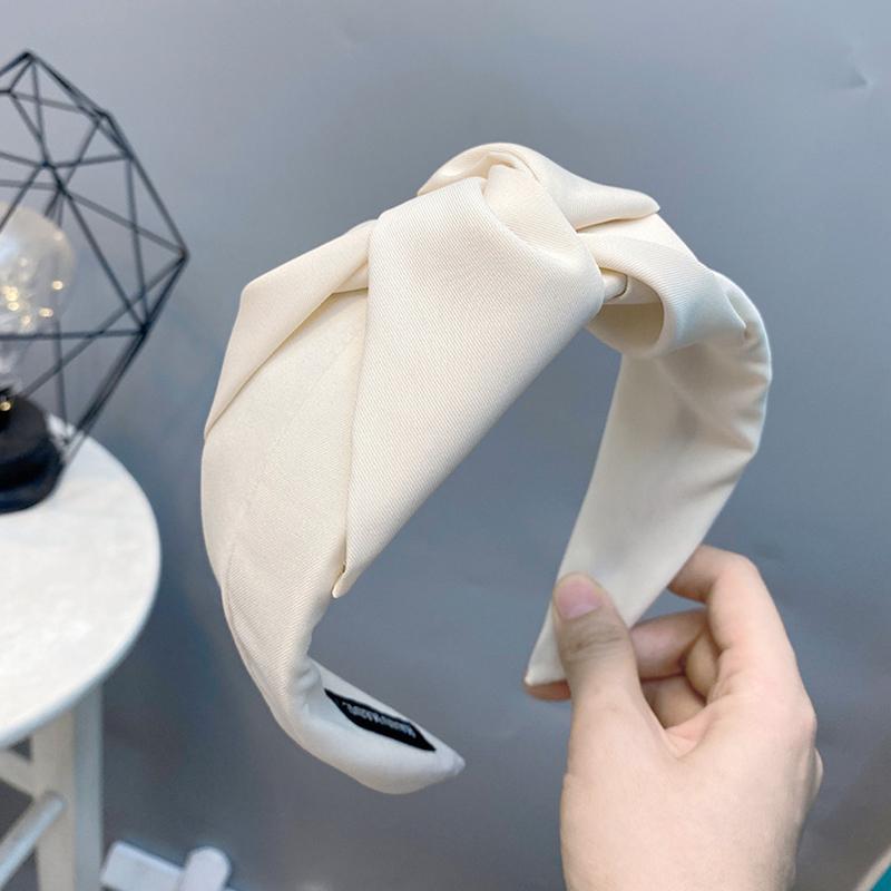 

Новые повязки на голову с узлом для женщин, головной убор для девочек, винтажные тканевые широкие повязки для волос, мягкий обруч для волос, аксессуары для волос, головной убор