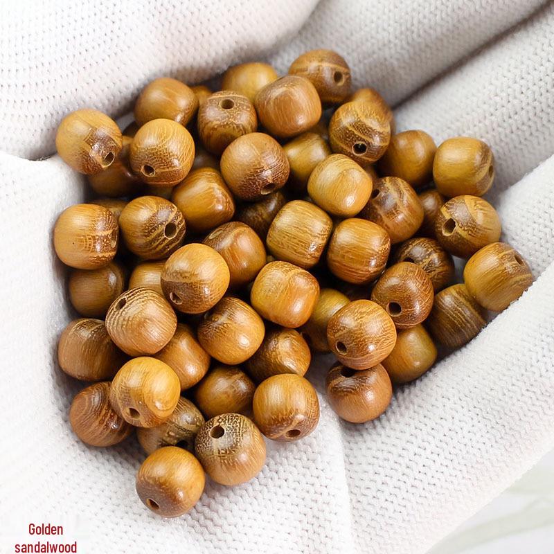 Personalized Green Sandalwood Barrel Beads 7x8MM - Natural Fragrance DIY Bracelet Accessories