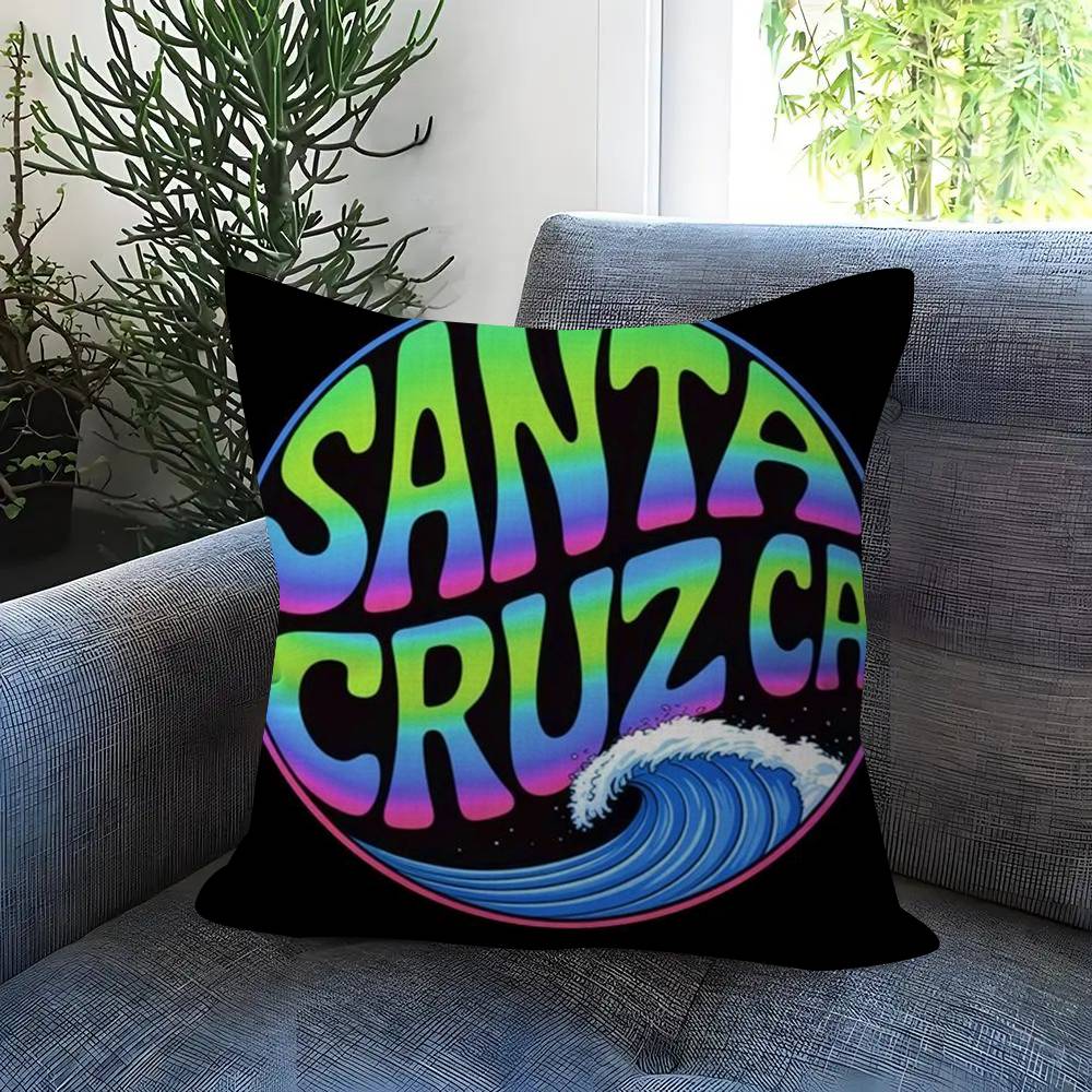 Fashion Skateboard Brand Santa Cruz Pillow Gifts Home Office Furnishings Bedroom Sofa Car Cushion Cover Case 45x45cm