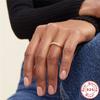 Wind Word Moissanite Ring Women'S Fashion 925 Sterling Silver Gold-Plated Mozzarella Diamond Simple Row Ring