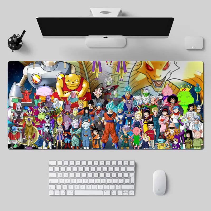 Japanese Dragon Ball Z Leather Mouse Pad Large Son Goku Cartoon Animation Hot Blood Vegeta Turtle Fairy Dragon Animation Table Mat Waterproof