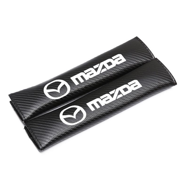 Car Seat Belt Shoulder Carbon Fibre Shoulder Pad Safety Strap Cover for Mazda M3 M6 MP Skyactiv Axela Atenza Biante BT-50 CX-30