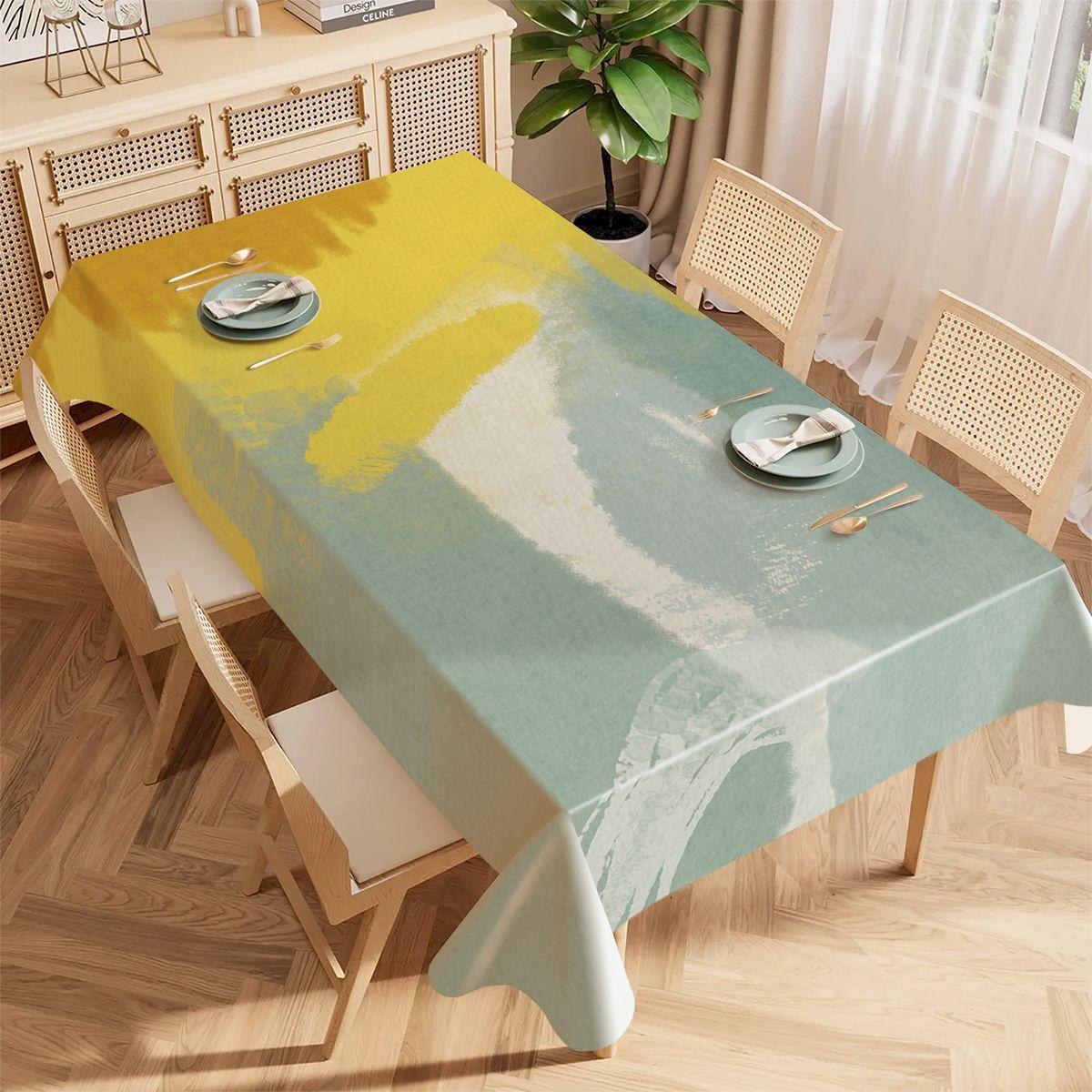 

Modern Watercolor Style Table Pad PVC Environmentally Friendly Material Desk Mat Waterproof Oil Resistant Washable Tablecloths tablecloth 40X60CM