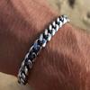 Trend Stainless Steel Bracelets for Men Women Blank Gold Color Punk Curb