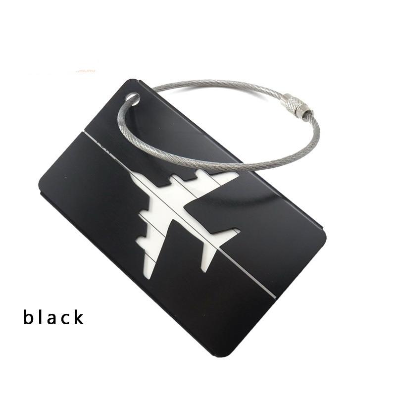 Aluminum Luggage Tag Anti-theft Steel Ring Durable ID Marker for Travel Suitcase Duffel Bag Backpack