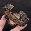 Dragon Bloodstone Bangle Copper Wire Wrapped Bangle Gemstone Cuff Bracelet Adjustable Bangle Copper Jewelry For Gift Handmade Flower Bangle