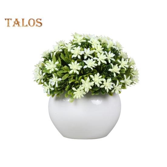 

Имитация горшечных растений, неувядшие декоративные долговечные красивые искусственные гипсофильные горшечные растения с керамическим цветочным горшком