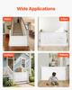 Retractable Baby Gate, Extends To 1850 Mm Wide, 795 Mm Tall, with Security Lock, Easy To Use, Walk Through Without Tripping, Mesh Dog Gate for Stairs,