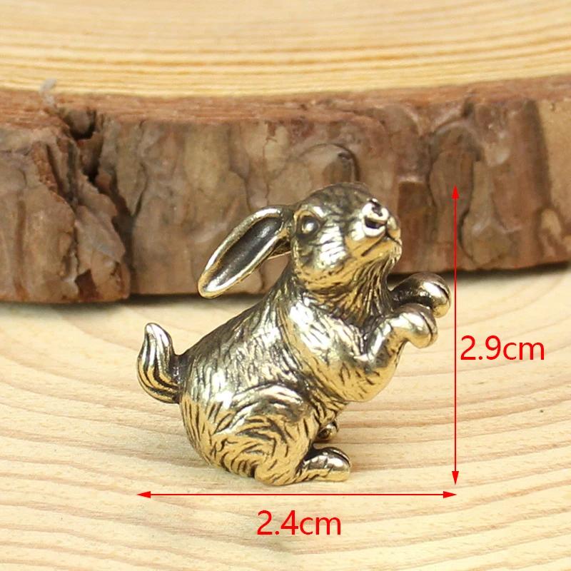 1PC Chinese New Year Ornament Sculpture Copper Miniatures Figurines Desk Decoration Pure Copper Animals Statue Ornament Home