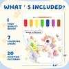 YPLUS Watercolor Painting Book for Toddlers Reusable Watercolor Paper Includes Brush Painting and Craft Gift Unicorn (Ages 3+) - - - -