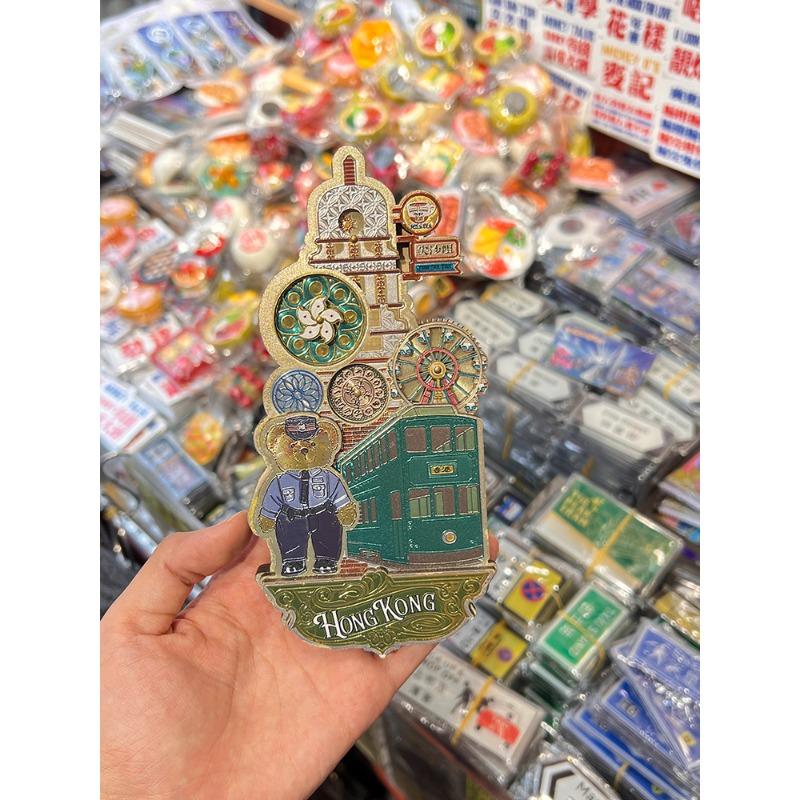 Hong Kong milk tea, pineapple oil, Dim sum, train, movable, cultural and creative magnetic refrigerator sticker