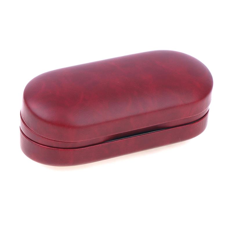 Double Interlayer Metal Eyewear Case Leather Frame Glasses Case Storage Double Layer Mirror Box