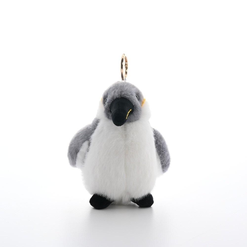 

Cartoon Aquarium Plushies Pendant Fashion Plush Keyring Emperor Penguin Keychain Car Key Pendant світло-сірого кольору
