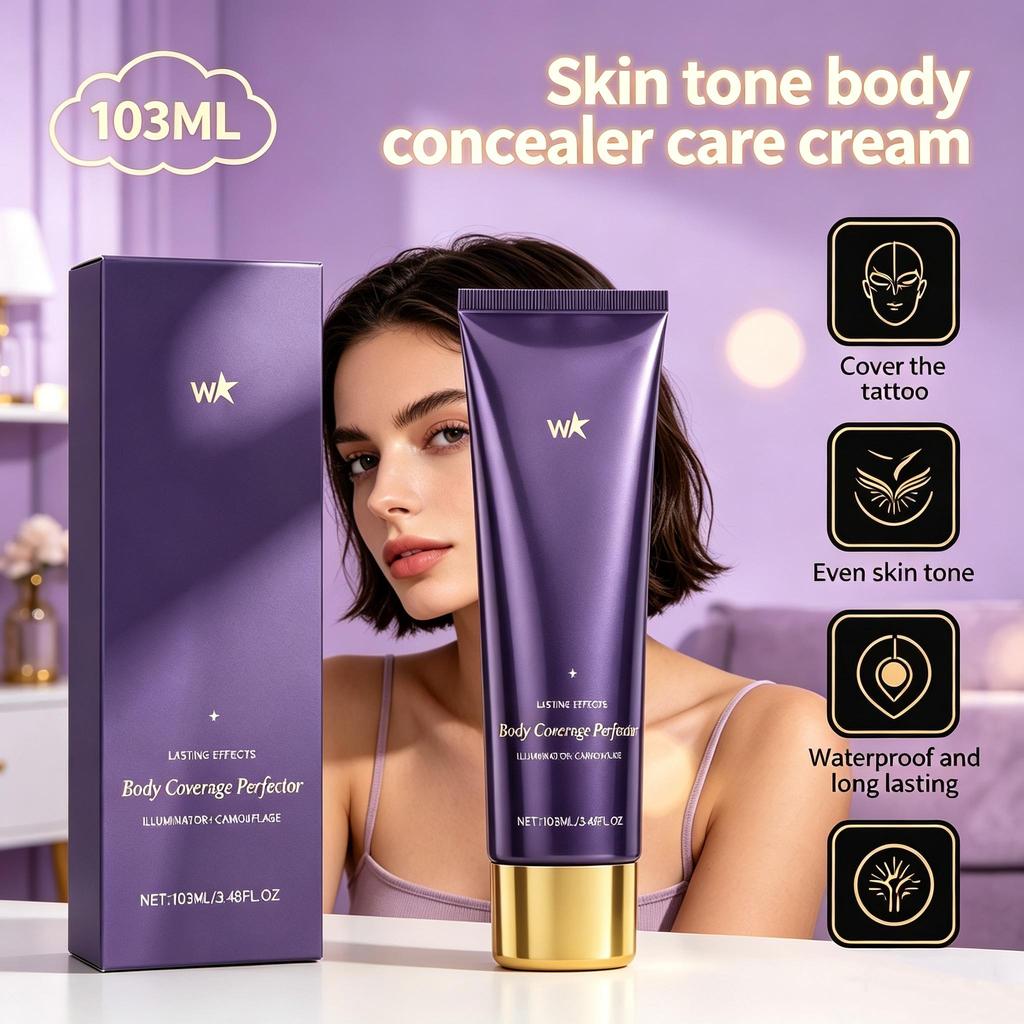 Body Concealer Cream for Tattoo Coverage And Scars On Legs Arms and Face, Long Lasting Waterproof Full Coverage Concealer For Women Men 1 PC