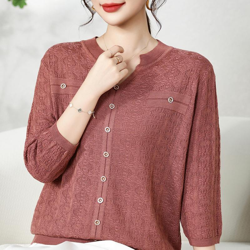 QingHe Cashmere Damski sweter z 30% kaszmiru - Miękki i ciepły pulower z mieszanki wełny