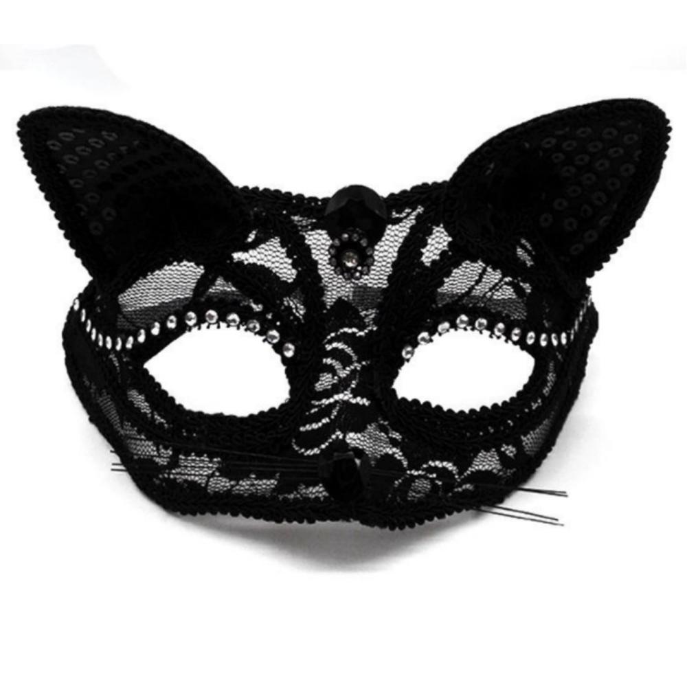 Plush Fox Cat Mask Trendy Animal Half Face Masks Costumes Prop for Halloween Christmas Masquerade Party Cosplay Props