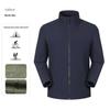 Customizable Stand Collar Windbreaker: Team Logo, Casual Outdoor Jacket, Windproof for Spring & Autumn.