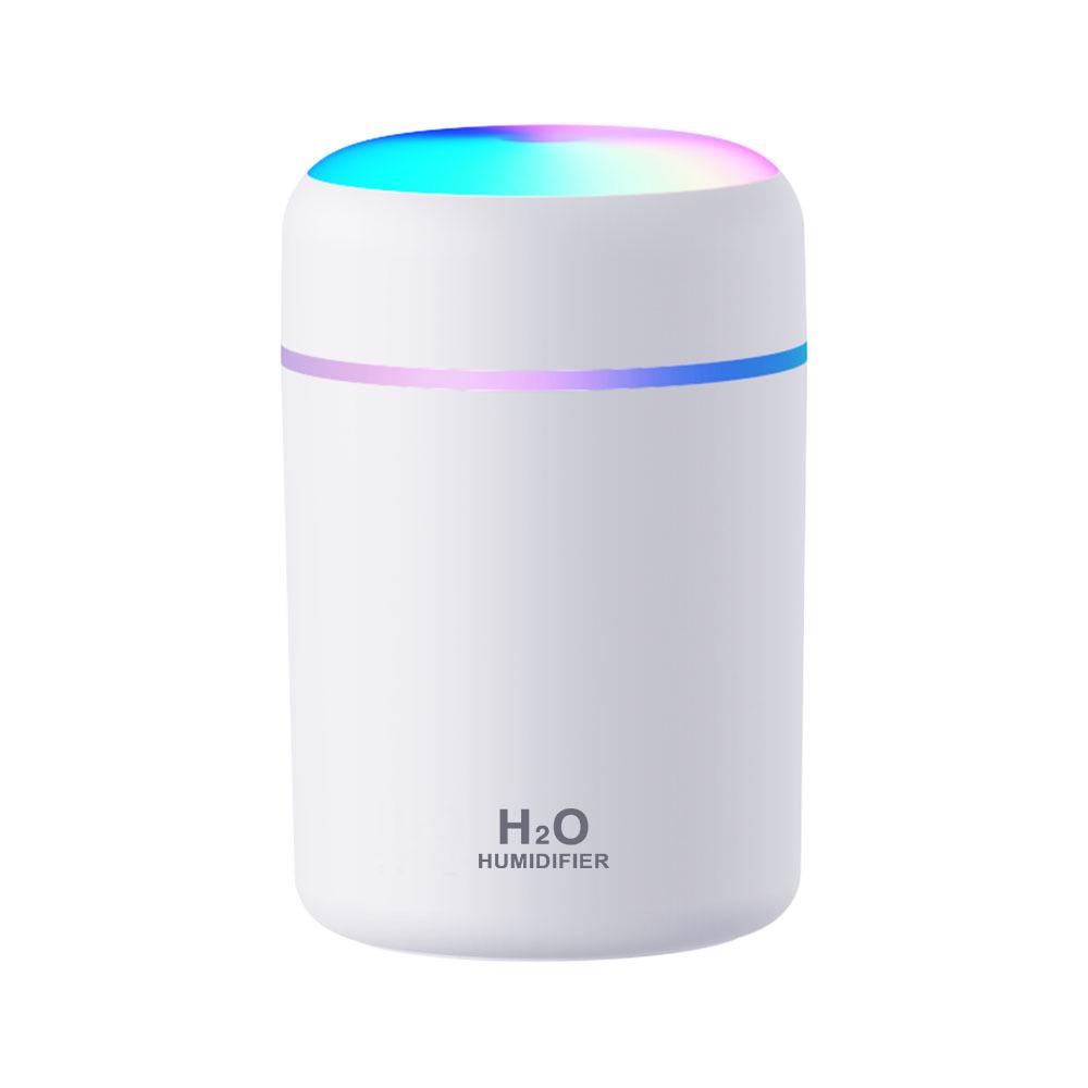 USB Mini Air Humidifier with Large Mist & Colorful Light for Office and Air-Conditioned Rooms