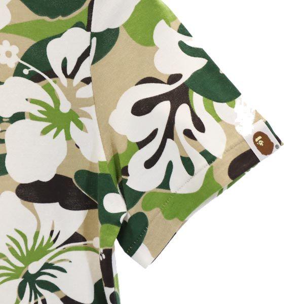 unused A BATHING APE Hibiscus all-over pattern Short sleeve T-shirt XS Women Used