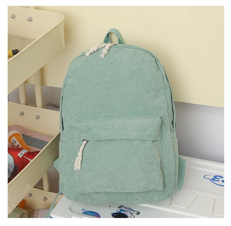 Morbido zaino campus sorella stile liceo università personalizzato velluto borsa da scuola ragazza tinta unita zaino da viaggio