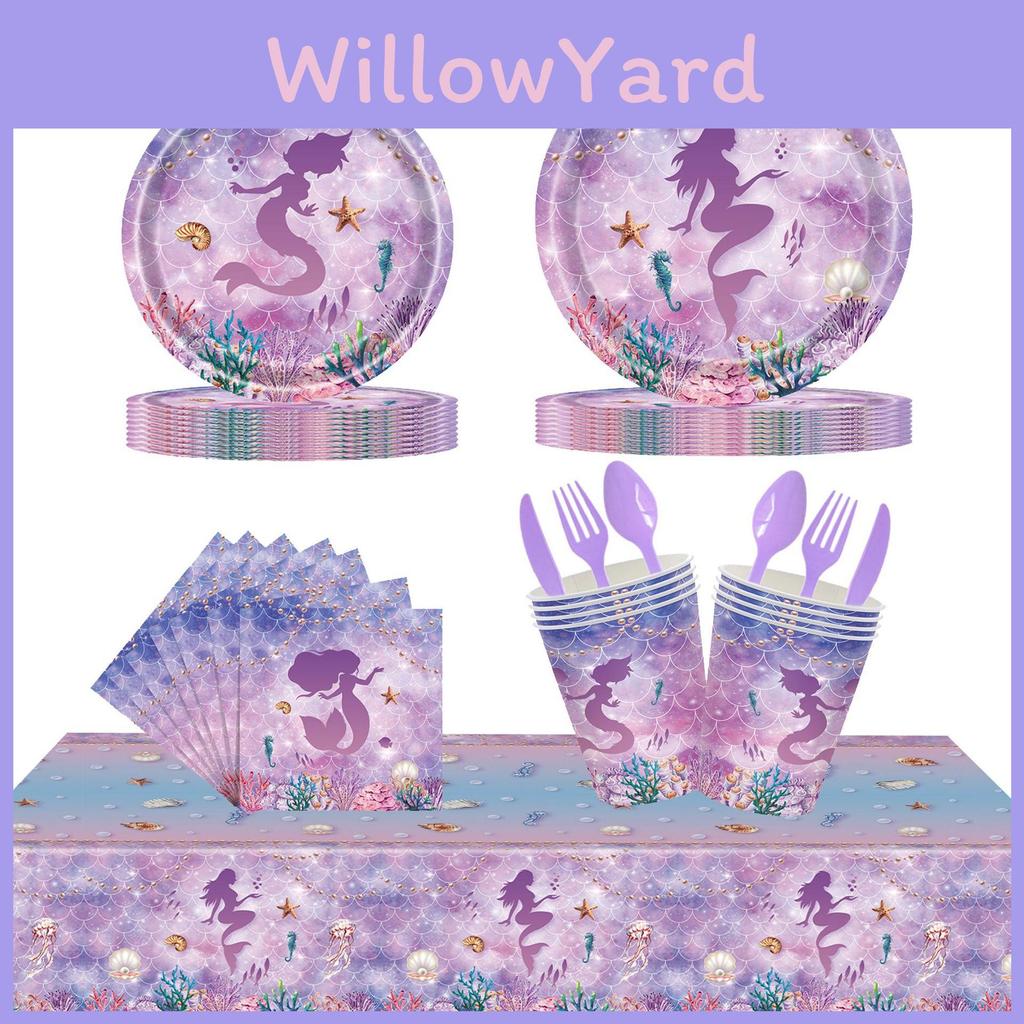 Stunning Mermaid Design Party Supplies For Kids' Birthday Celebrations