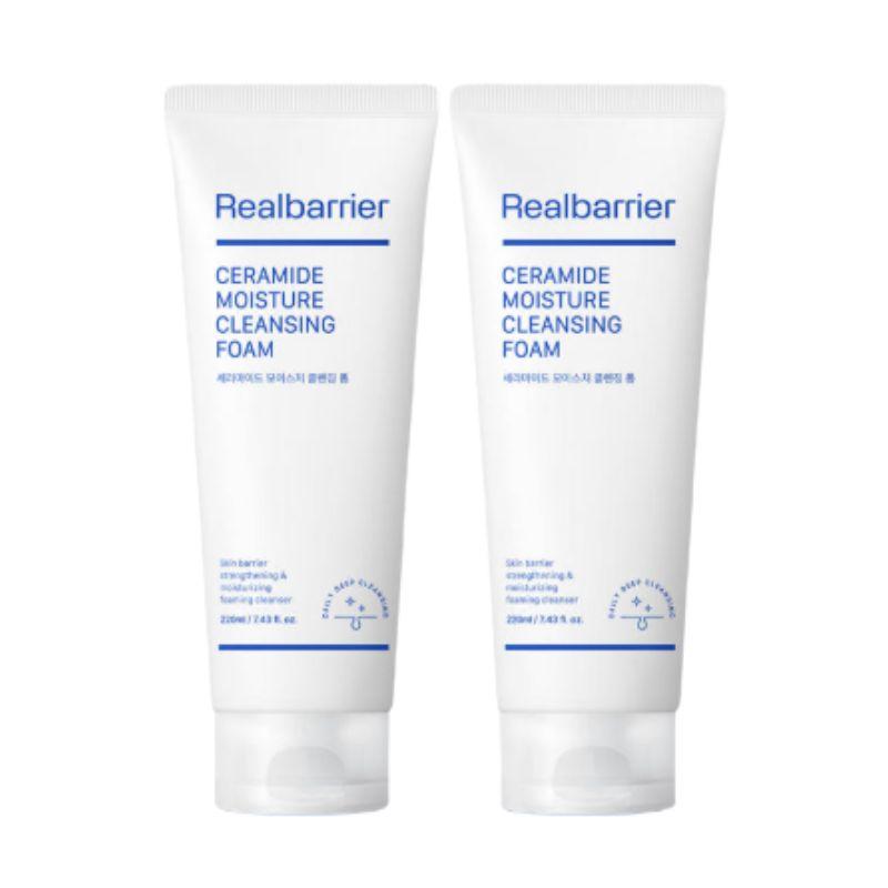 [Real Barrier] Ceramide Moisture Cleansing Foam (120ml x 2ea Set) – Low pH Deep Cleanser with MLE® Technology & Ceramide for Sensitive Skin