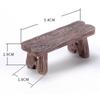 Mini Dollhouse Miniature Wooden Bench Wooden Stool Fairy Garden Miniatures Decor  Kids Gift