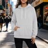 Women's Fashion Color Long Sleeve Loose Fit Sweatshirt for Casual Daily Wear