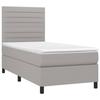 VidaXL Bed Slatted Base with Mattress and LEDs, Upholstered Bed, Single Bed, Adult Bed for Interior Bedroom, 3134933