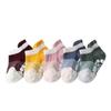 5Pairs Short Tube Baby Floor Socks Letter Toddle Walking Socks Kawaii Kids Ankle Sock  Streetwear