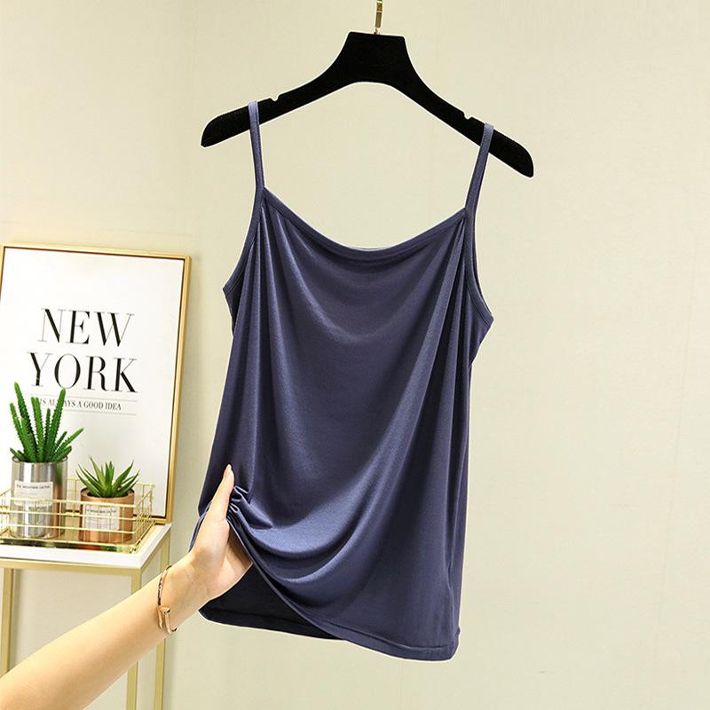 Modal sling vest women's summer thin inner sleeveless base large size loose fat mm outer wear thin top