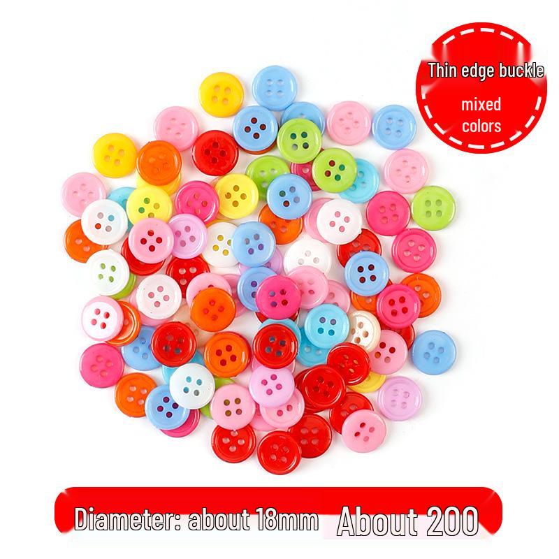 Kindergarten Creative DIY Colorful Resin Button Kit for Kids