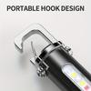 Mini Keychain Flashlight Rechargeable Pocket COB Working Light Outdoor Hook Emergency Warning Light for Camping Walking Hiking
